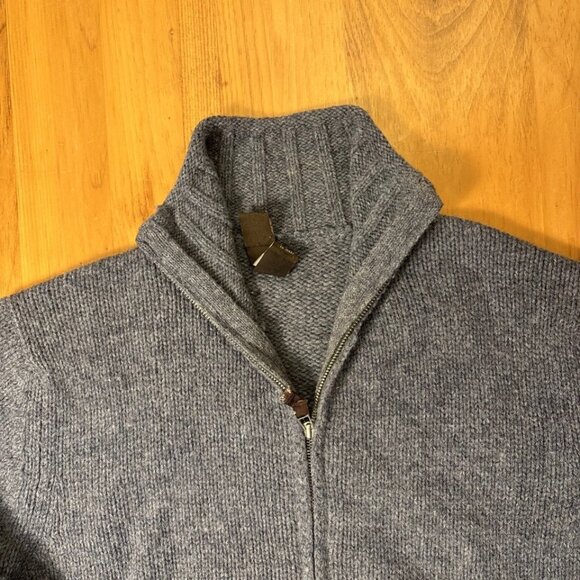 Vintage Sierra Designs Full Zip Shetland Wool Knit Sweater Mens Medium - Picture 3 of 16